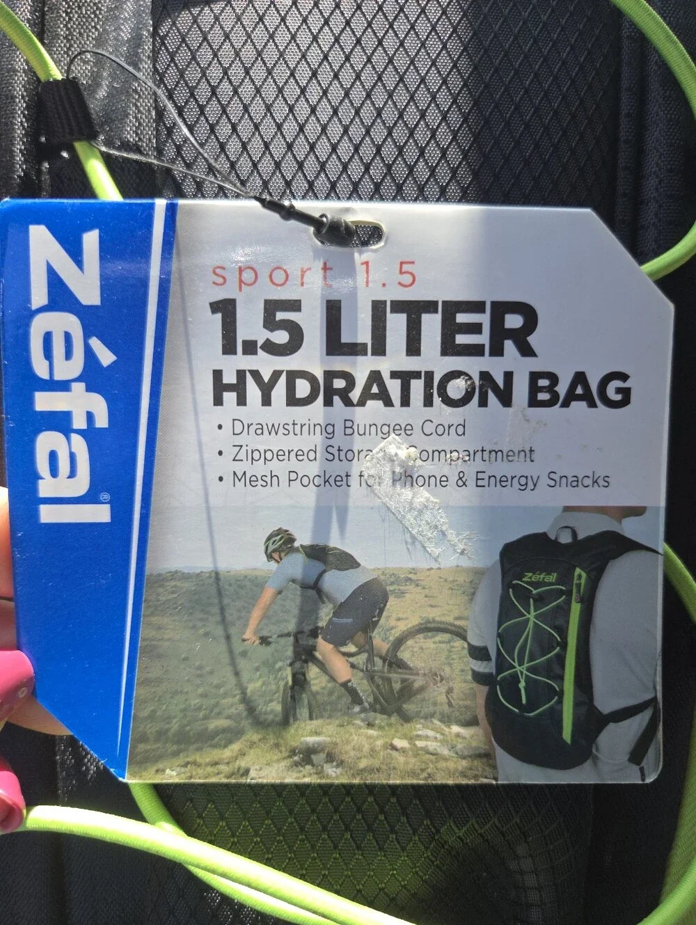 Zefal Sport 1.5 Liter Black Hydration Bag NWT